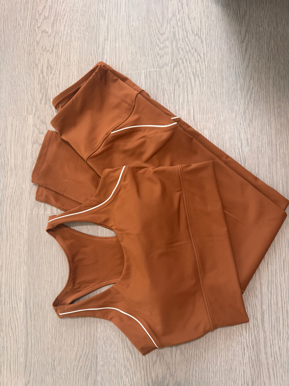 Mocha 2 piece Pilates set