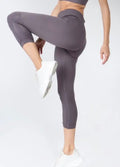 Gray Cinched Ankle Leggings