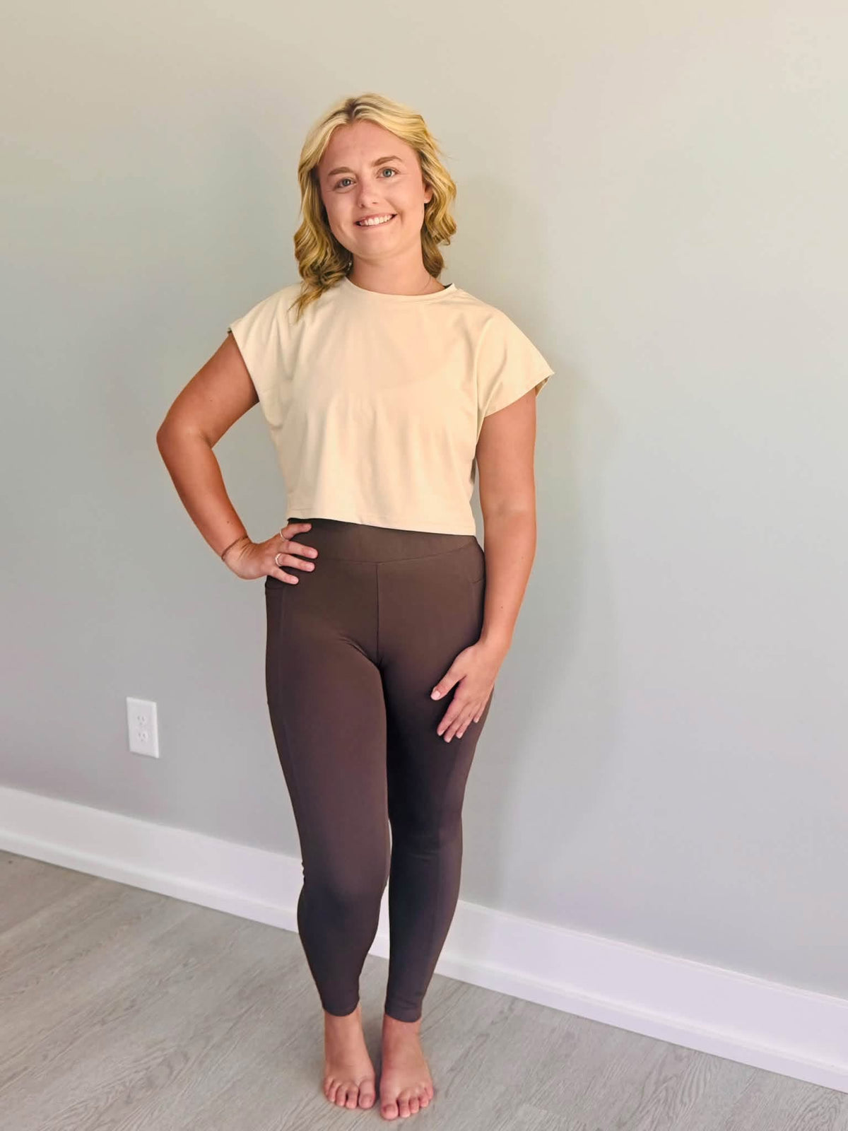 Coffee - waist control leggings