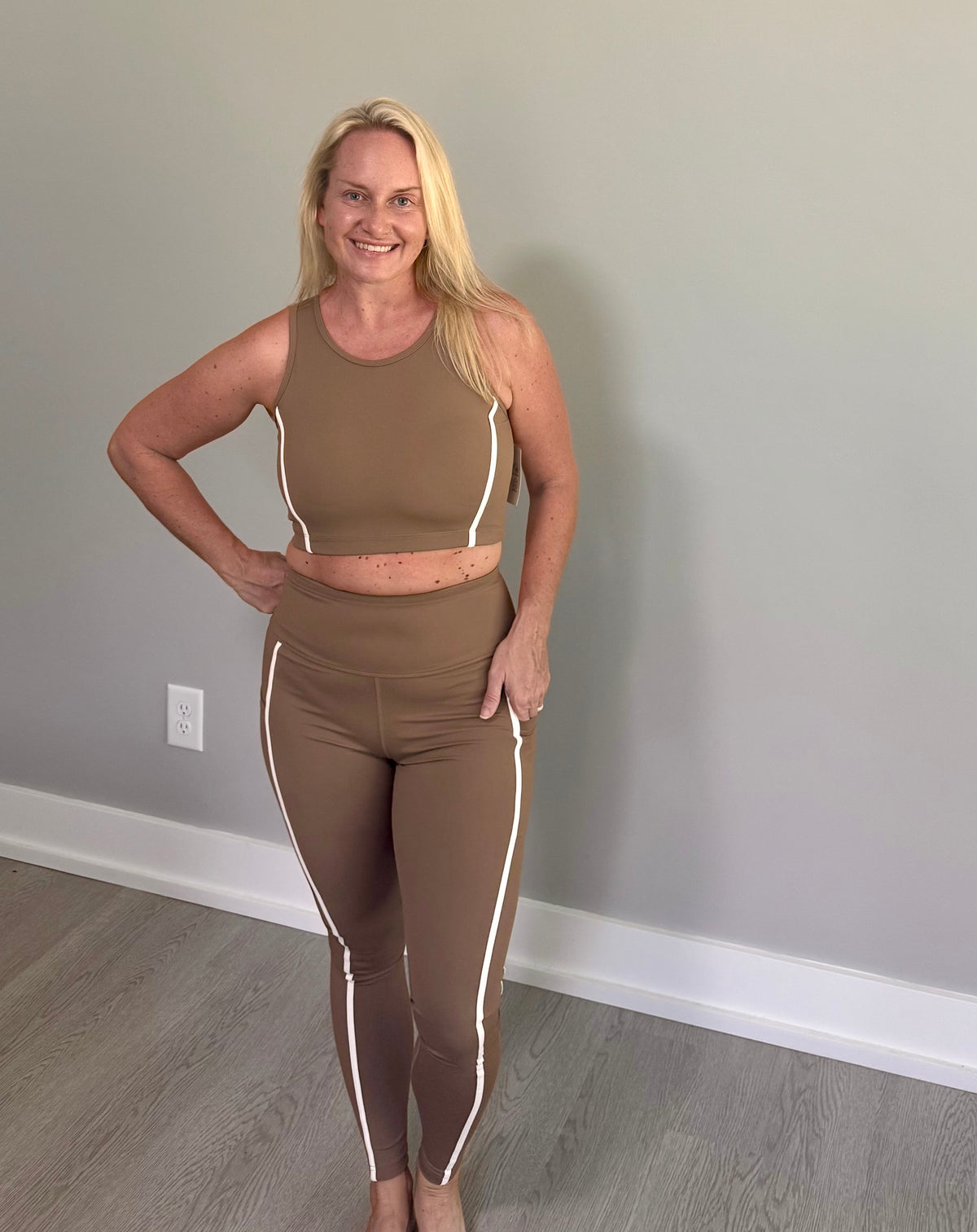 Taupe 2 piece Pilates Set