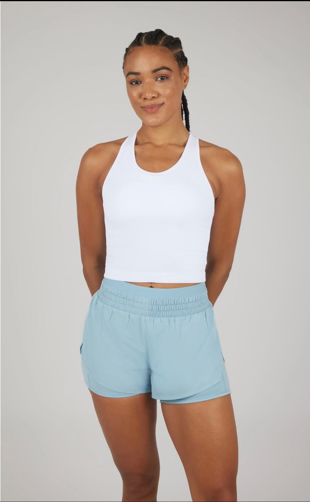 Yogalicious Blue 2 in 1 shorts