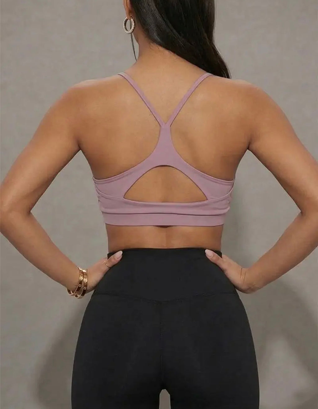 Smokey Pink Racerback Cut out bra