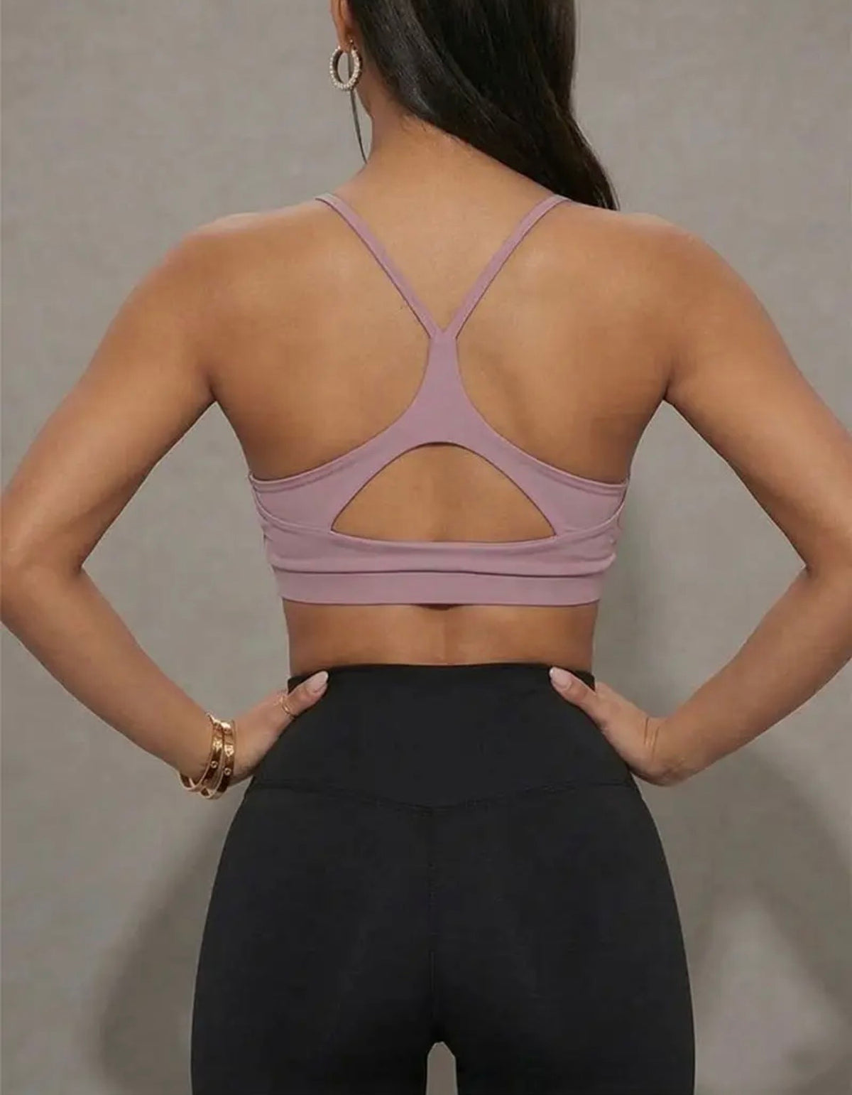 Smokey Pink Racerback Cut out bra