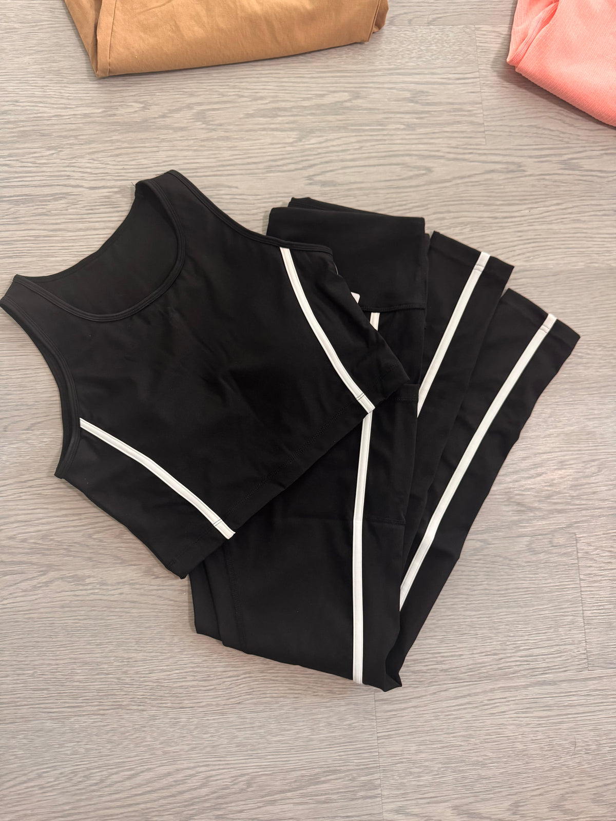 Black 2 piece Pilates Set