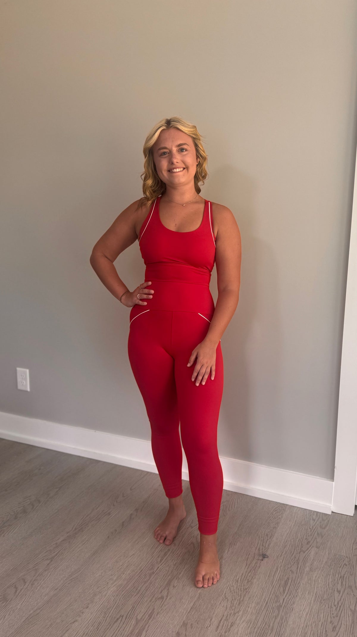 Red 2 piece Pilates Set