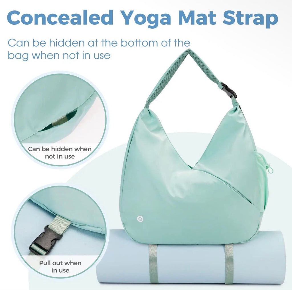 Gym Shoulder Tote w/ wet pocket