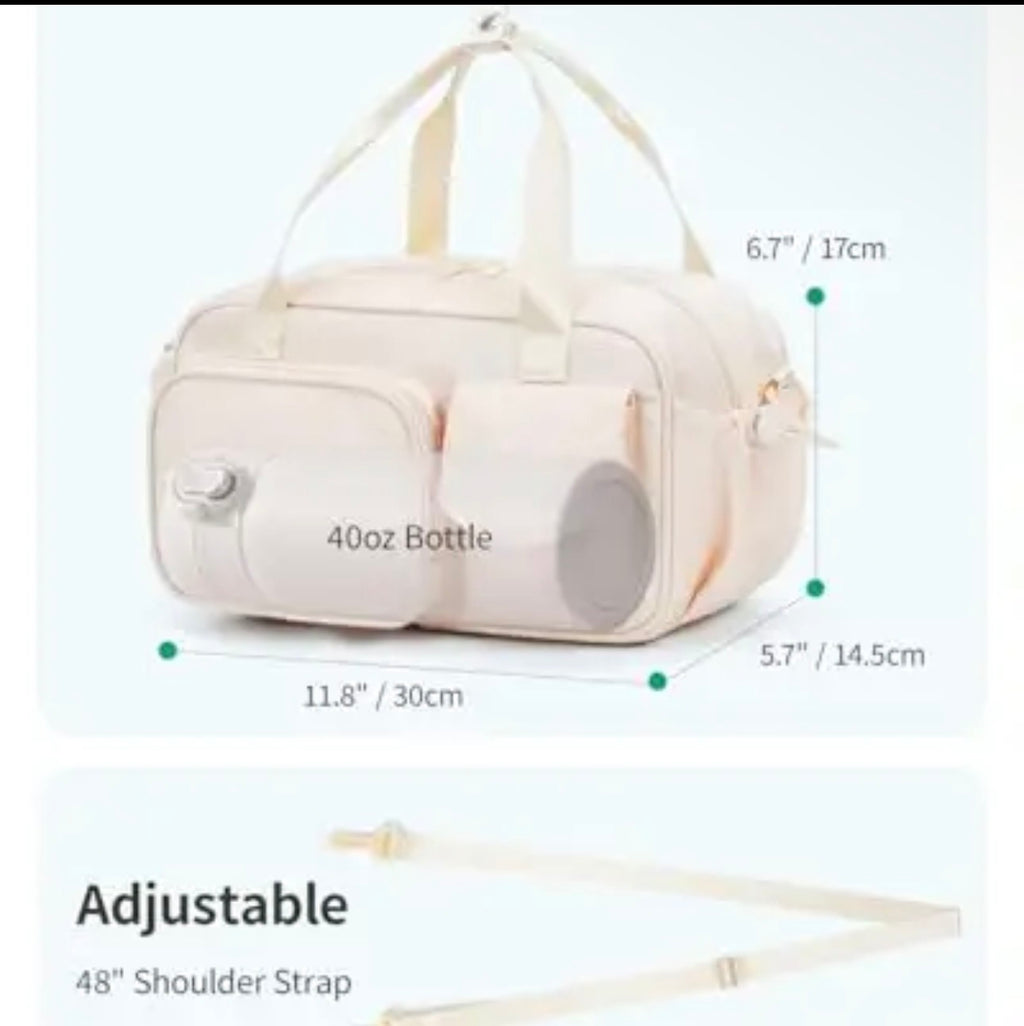 Pink mini gym bag with wet pocket