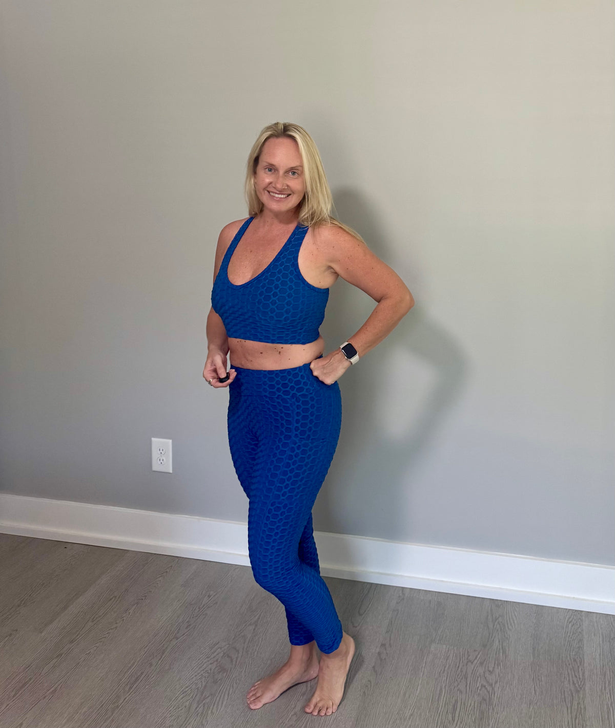2 Piece Royal Blue Scrunch set