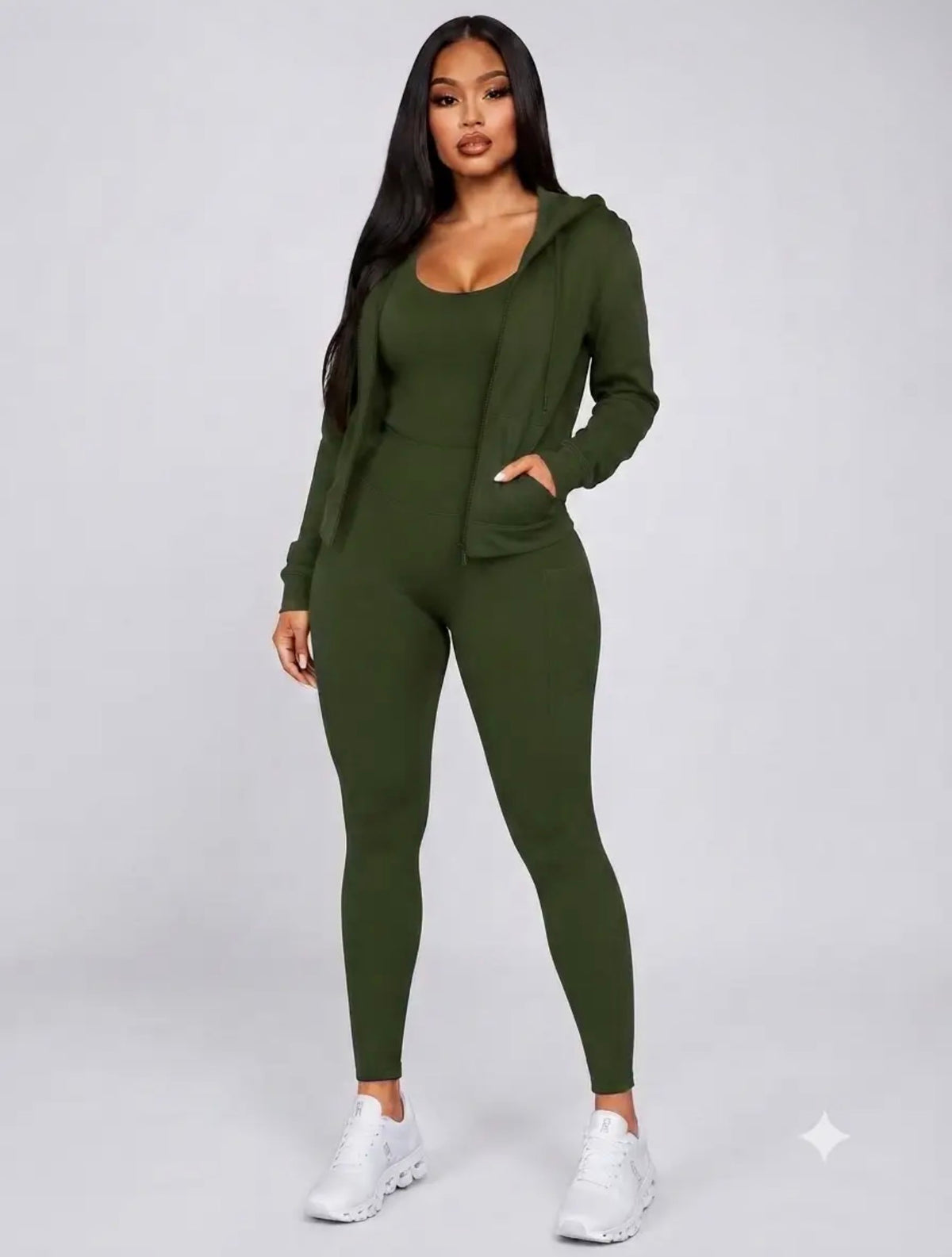 Olive Green 3 piece Active set