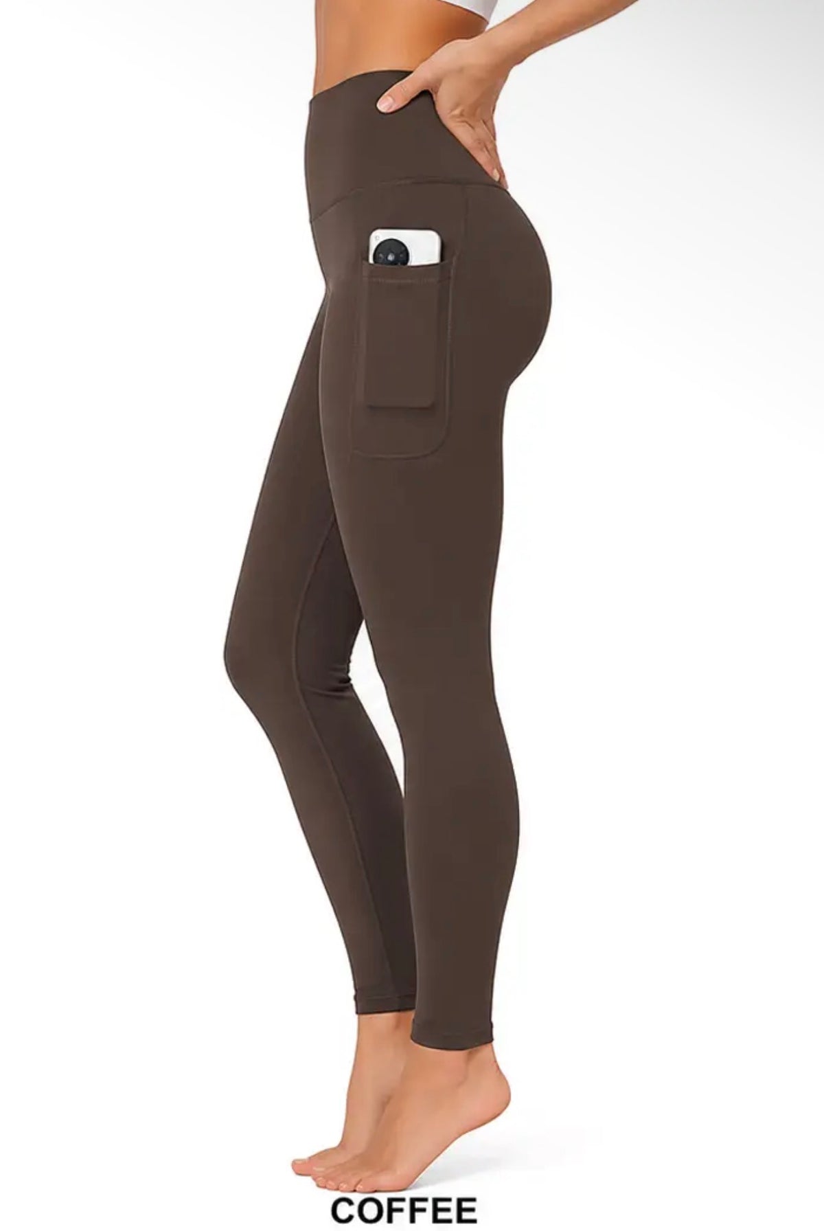 Coffee - waist control leggings