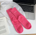 Hot pink grip socks