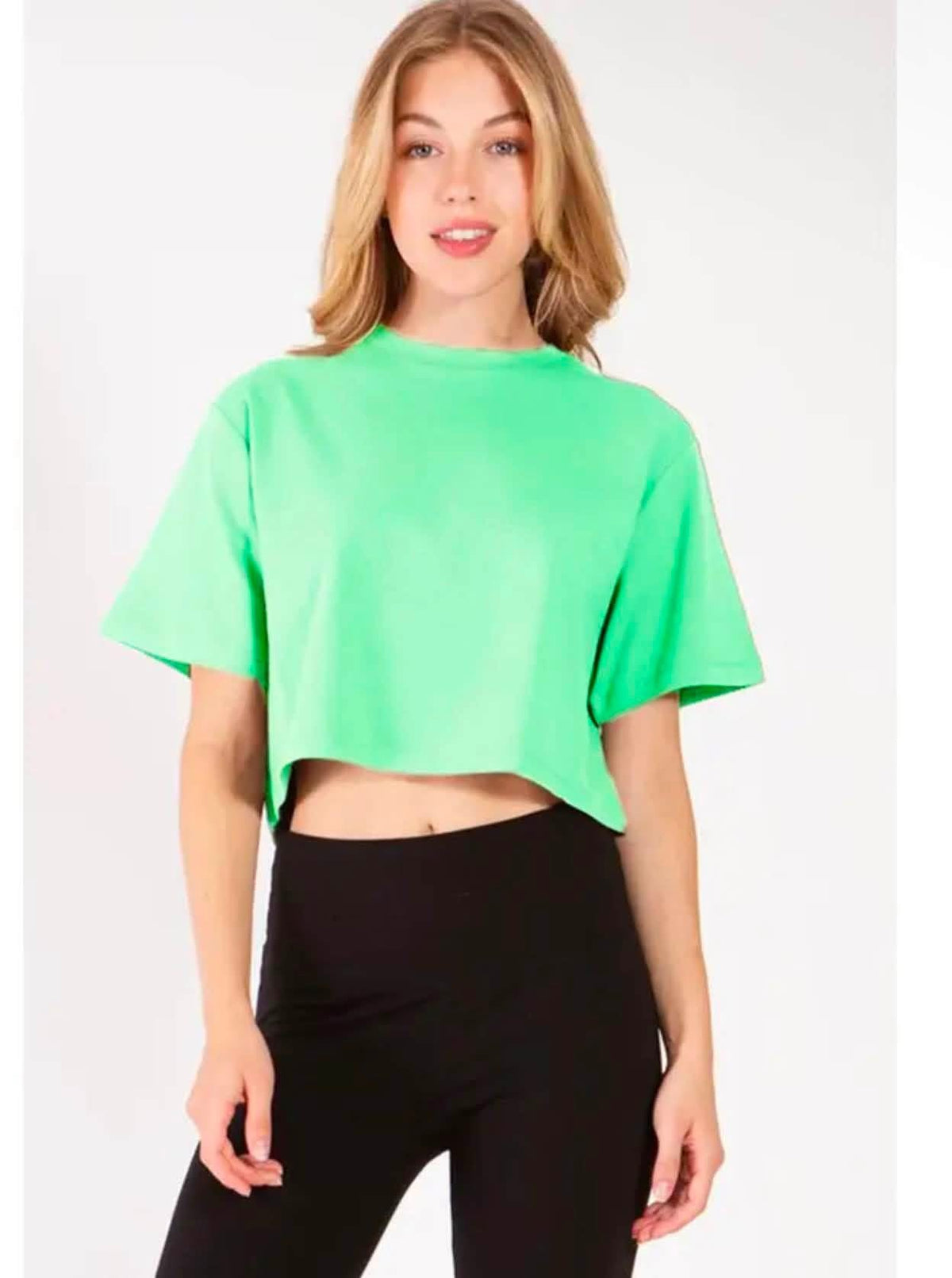 Lime green crop top