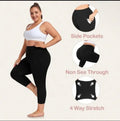 Plus Black Butt lifting 7/8 leggings