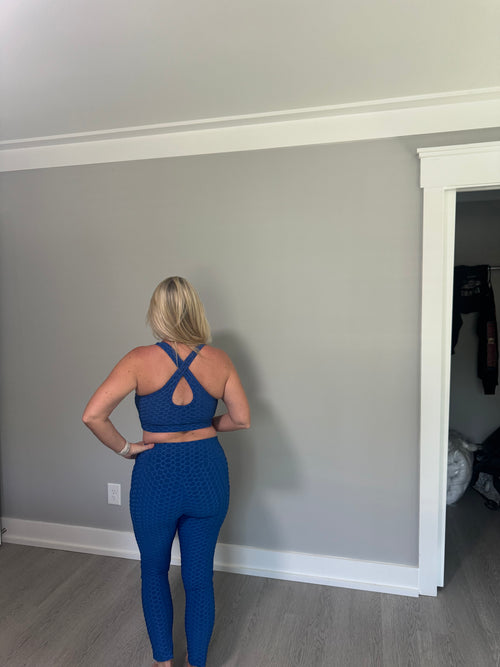2 Piece Royal Blue Scrunch set