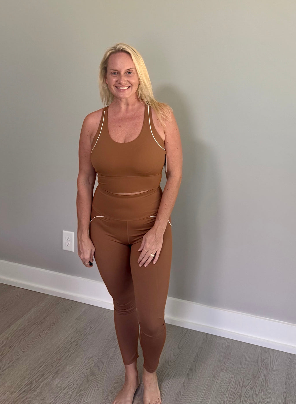 Mocha 2 piece Pilates set